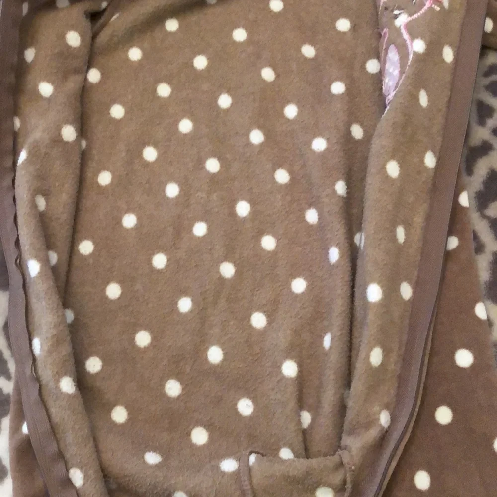 Carter’s Brown Zip-Up Fleece Sleep and Play Footed Pajamas Size 18 months